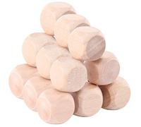 DOITOOL 10Pcs Unfinished Blank Wooden Dice Cubes for DIY Craft Projects Natural Wood Six-Sided for Games and Creative Decorations