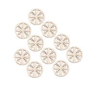 DOITOOL 10pcs Unfinished Wooden Gyroscope for DIY Painting Craft Educational Hand Eye Coordination Activity