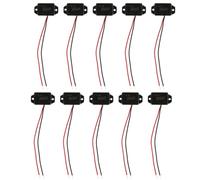 DOITOOL 10pcs V Electronic Warning Buzzer Alarm with Sensitive Alarm Function and Easy Installation Black Plastic and Alloy Compact Buzzer for Car and Control Boxes