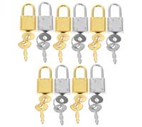 DOITOOL 10PCS Vintage Mini Padlocks: Small Lock with Treasure Chest Pirate Game Props Party Accessories Collectible Display