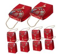 DOITOOL 10pcs Wedding Candy Boxes Decorative Party Treat Holders Durable Frosted Pearl Design for Anniversary Birthday Celebration Table Setting
