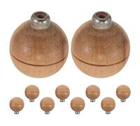 DOITOOL 10pcs Wood Lathe File Handle Set with Metal Collar, Carving Tool Replacement Handles for Woodworking and Metal Repairs, Wooden Grip for Precision Hand Files and Engraving