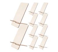 DOITOOL 10Pcs Wooden Phone Holder Set - Detachable Cellphone and Tablet Stand DIY Desktop Organizer, Portable Wooden Desk Holder for Office, Home, and Travel Use