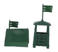 DOITOOL 10Set Large Military Post Tent Model Kit for DIY Miniature Landscape Realistic Architecture Scenery Supplies Durable Stable Construction for Sand Table and Role Playing Play