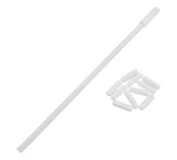 DOITOOL 11 Pcs White Ptfe Magnetic Stirrer Bars with Retrieval Rod Corrosion-resistant Mixer Rods for Laboratory Chemistry Biology Home Brewing and Chemical Solvent Stirring