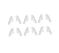 DOITOOL 12 Pairs Oval Slot Silicone Eyeglass Nose Pads Slip Cushioned Nose Pads for Eyeglasses Soft Flexible Air Cushion White