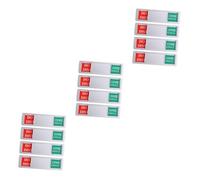 DOITOOL 12 pcs Magnetic Privacy Door Signs for Office Hotel Aluminum Rubber Sliding Indicators Clear Do Not Disturb Tags for Conference Rooms Bathrooms