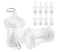 DOITOOL 12 Pcs Mini Transparent LED Lanterns Portable Handheld Crystal Lamps Romantic Night Light Decor for Bedroom Wedding Party Favors Elegant Electronic Light