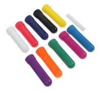 DOITOOL 12 Sets Refillable Empty Tubes for Essential Oils with Cotton Stick and Tight Fitting Cover, Portable Plastic Nose Diffuser Bottles for Aromatherapy Use Random Color