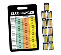 DOITOOL 12 Sheet Golf Scorecard and Distance Chart Accurate Golf Training Charts for Range Use Made of Paper Large Font for Easy Reading