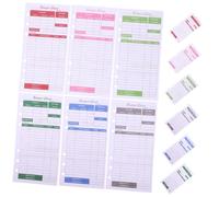DOITOOL 12 Sheets Portable Budget Cards for Budget Planner Binder Practical Cash Recording Sheets for Financial Management and Expense Tracking