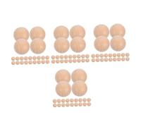 DOITOOL 120 Pcs Large Solid Lotus Wood Round Beads for DIY Painting Craft Accessories Smooth Surface Natural Wooden Beads for Jewelry Making for Childrens Handcraft Projects