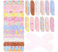 DOITOOL 120pcs Cartoon First Aid Patches Wound Bandages Pe Material Breathable Does Not Hurt The Skin Assorted Colour for Home and Travel