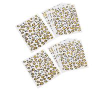 DOITOOL 12pc Leopard Print Temporary Tattoos Water Transfer Decal Glitter Foil Hydrographic Film Stickers for Body Art Removable Decorative Leopard Tattoos for Festivals Parties Cosplay