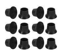 DOITOOL 12pcs Anti Slip Rubber Trampoline Foot Pads with Noise Dampening for Trampoline Legs, Sturdy Replacement Leg Caps Suitable for Outdoor and Gym Use, Black Rubber Cushions
