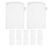 DOITOOL 12pcs Aquarium Media Bag with Zipper: 8.3"x5.5" Extra Fine Mesh Bags 2000 Micron Mesh for Activated Carbon Biospheres and Ceramic Rings - Reusable & High Flow White