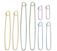 DOITOOL 12pcs Assorted Colour Aluminum Stitch Holder Set for Crochet and Knitting, Lightweight and Easy to Open and Close, for Holding Stitches on Quilts and Blankets Random Color