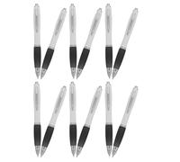 DOITOOL 12pcs Ballpoint Pen Retractable Ballpoint Pen 1.0mm Medium Point White Plastic Comfort Grip Black Ink for Meetings, Planner, Professionals, Students, School Season Decor