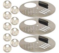 DOITOOL 12pcs Bee Hive Nuc Entrance Disc Stainless Steel round Silver Beehive Ventilation Gate for Beehive, Hive, Beekeepers
