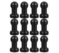 DOITOOL 12pcs Black Trampoline Steel Pole Protective Caps, round Plastic Tube End Covers for ’ Jumping Bed Frame, Replacement Pole Caps for Outdoor Trampoline Safety