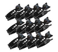 DOITOOL 12pcs Cute Cat Shaped Paper Clips for Multifunctional Cartoon Memo Holders and Potato Chip Bag Clips Firm Grip Desk Organizers for Notes Receipts and Food Storage