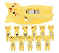 DOITOOL 12pcs Cute Cat Shaped Paper Clips for Snack Sealing and Memo Holding Portable Cartoon Animal Binder Clips for Office Home Travel Food Freshness and Desk Organization