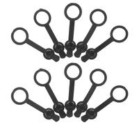 DOITOOL 12pcs Dc Waterproof Cap Black Dc Protective Cap Plastic + Metal and Electronic Scale Waterproof Dust Cover for Food Kitchens and Outdoor Environments