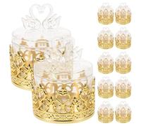 DOITOOL 12pcs Elegant Vintage Flower Party Favor Box Small Storage Containers for Candy Box Bulk for Wedding Favor Snack Container