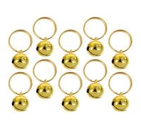 DOITOOL 12pcs Gold Copper Pet Collar Bells with Clear Jingle Sound Small Decorative Animal Neck Pendant for Cats Dogs Puppies Audible Alert Anti-lost Xmas Ornament Party Favor