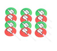 DOITOOL 12pcs Handheld Voting Paddles for Classroom Interaction Green Red Yes No Signs for Teacher Student Engagement Fun Educational Tools for Critical Thinking and Participation