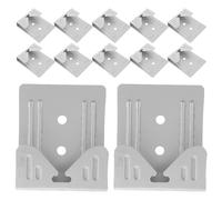 DOITOOL 12pcs Heavy Duty Mirror Mounting Clips Metal Mirror Holder with Sl ppearance Silver Iron Construction Easy Installation Invisible Design for Bathroom Décor Home Decor