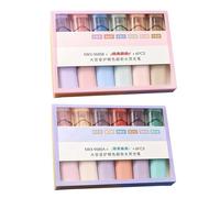 DOITOOL 12pcs Highlighters Note Pens Plastic Eye-friendly Marker Pens for Emphasizing Information, No Ink Leakage, Documents, Teachers and Clerks Random Color