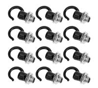 DOITOOL 12pcs Iron Lantern Hooks Ceiling Hooks Vintage Classic Black Light Fixture Ceiling with Flexible DIY and Easy Installation for Home Decor