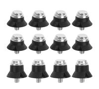 DOITOOL 12pcs Metal Football Boot Studs Replacement for Men’s Rugby and Football Shoes, Sturdy Nylon and Aluminium Material, Wear-Resistant Stability Spikes for Outdoor Sports Black