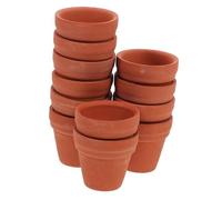 DOITOOL 12pcs Mini Terracotta Ceramic Pots with Drainage Holes Succulent for Indoor Outdoor Miniature Nursery Pots for Cactus and Tiny Plants Versatile Porcelain Flower Containers