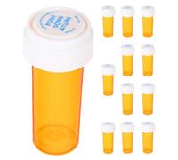 DOITOOL 12pcs Portable Travel Pill Bottle Organizer with Compact Design and Easy to Clean Pp Material, Empty Medicine Vials the Go Use and Daily Pill Storage