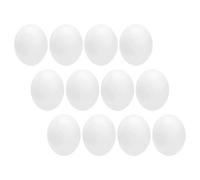 DOITOOL 12Pcs Realistic Imitation Bird Eggs for Parrots Pigeons Zebra Finches Hatching Simulation Aid with Lifelike Details for Nest Box Training and Home Decor