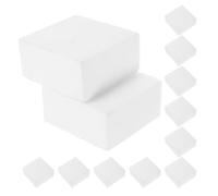DOITOOL 12pcs Rectangular Foam Cake Dummy Blocks White Foam Cake Decorating Practice Mould Bakery Use Easy to Carry and Clean