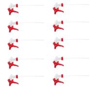 DOITOOL 12pcs Red Trigger Sprayer Nozzles for Garden Hose, Adjustable Spray Bottle Nozzle Heads, Manual Pressure Spray Tops for Plant Watering and Humidifying