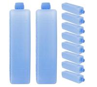 DOITOOL 12Pcs Reusable Ice Packs - Slim Freezer Blocks for Cooler Bag - Mini Lasting Using Cooling Cubes Set - Space Saving Fast Chilling Water Fill Gel Box for Air Fan Lunchbox Camping Picnic Travel