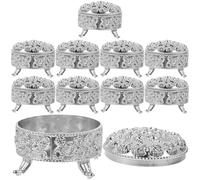 DOITOOL 12pcs Silver Party Favor Boxes Reusable Candy Boxes for Party Occasions, Made of Sturdy Pp Material, Easy to Clean for Wedding Or Christmas Decor