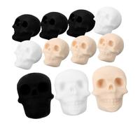 DOITOOL 12pcs Skull Bead Knitting Needle Point Protectors Flexible Tip Stoppers for Crochet Craft DIY Projects Soft Lightweight Needle Caps for Stitch Prevention and Secure Knitting
