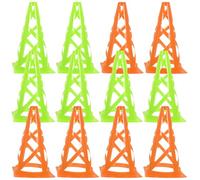 DOITOOL 12pcs Soccer Cones Training Field Marker Bright Color Pp Material Stackable Exercise Hand-eye Coordination Road Obstacle for Soccer Football Matches