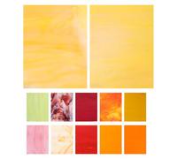 DOITOOL 12pcs Stained Glass Bulk: 5.9x3.9 Mosaic Glass Tiles for Crafts - Assorted Colors Cathedral Mosaics Art Sheets for Crafts Making Projects