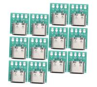 DOITOOL 12pcs Usb c Connector Board Diy 3.1 Type c Female Socket Connector Pcb Converter Board for Data Line Transmission Suitable for Assembly