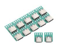 DOITOOL 12pcs USB C Connector Board DIY with Pcb Converter Board for Cable Data Transmission USB C Type Receptacle Adapter Compatible with Various Devices Easy to Install and Maintain