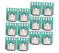 DOITOOL 12pcs USB C Female Connector Board with Pcb Conversion for Enhanced Stability USB Type C Reliable Data Transmission for DIY Projects and Cable Transfers