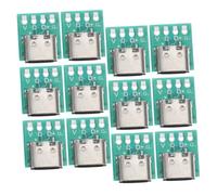 DOITOOL 12pcs USB Type C Male Female Plug Adapter Board with Pcb Conversion for Stable Data Transfer DIY USB C Connector Kit Compatible with Multiple Devices