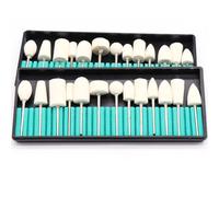 DOITOOL 12pcs Wool Grinding Head Nail Polished Bur Set for Manicure and Pedicure Nail Grinding and Polishing and Square Shapes for Expert Use