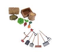 DOITOOL 13Pcs Micro Landscape Farm Tool Model Set PVC Accessories for Sand Table DIY Garden Decor Realistic Miniature Farming Tools for Dollhouse and Scale Farm Enthusiasts
